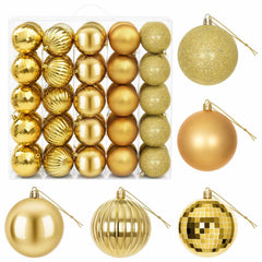 vidaXL Christmas Ball Set 50 pcs Gold 8 cm Polystyrene 2