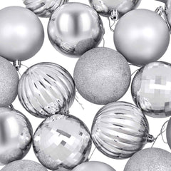 vidaXL Christmas Ball Set 50 pcs Silver 8 cm Polystyrene 5