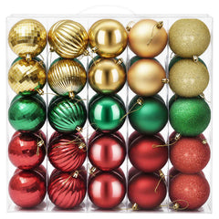vidaXL Christmas Ball Set 50 pcs Red, Gold and Green 8 cm Polystyrene 3