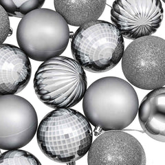 vidaXL Christmas Ball Set 50 pcs Grey 8 cm Polystyrene 5