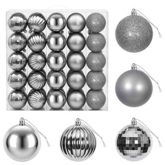 vidaXL Christmas Ball Set 50 pcs Grey 8 cm Polystyrene 2