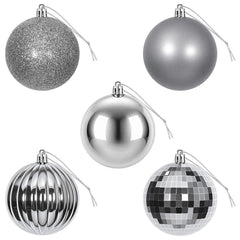 vidaXL Christmas Ball Set 50 pcs Grey 8 cm Polystyrene 4