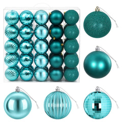 Christmas Ball Set 50 pcs Dia. 8 cm Polystyrene Black–White Green