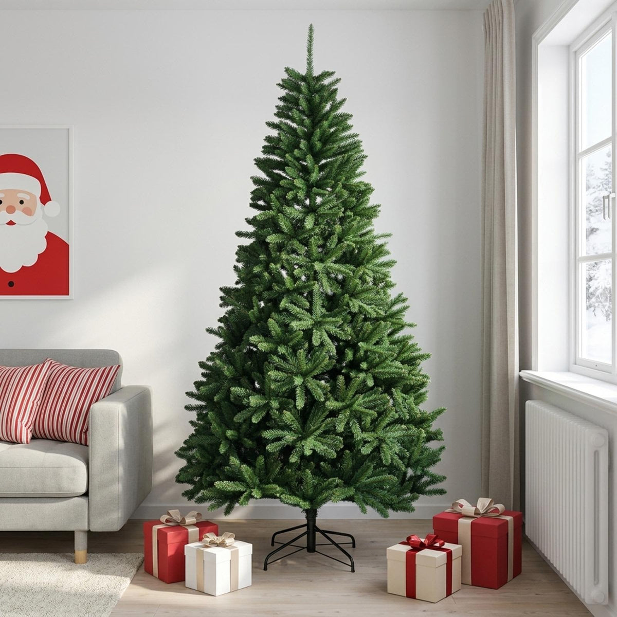 Artificial Christmas Tree Mid-green Bauble LEDs Medium Green without LED