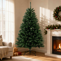 Artificial Christmas Tree Mid-green with Bauble 180 cm 300 LEDs Medium Green Ø 117 x 180 cm without LED
