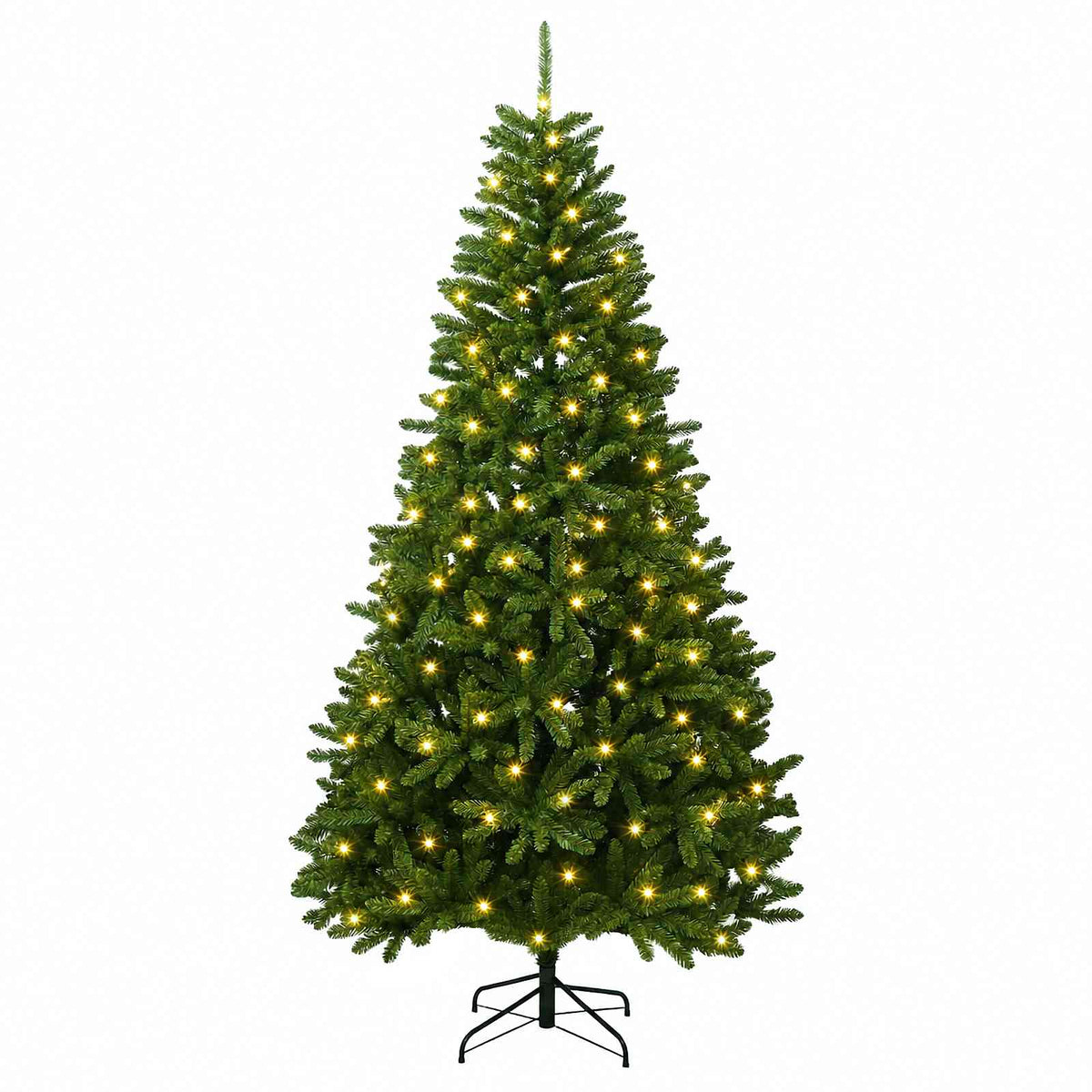 Artificial Hinged Christmas Tree LEDs Warm White PVC