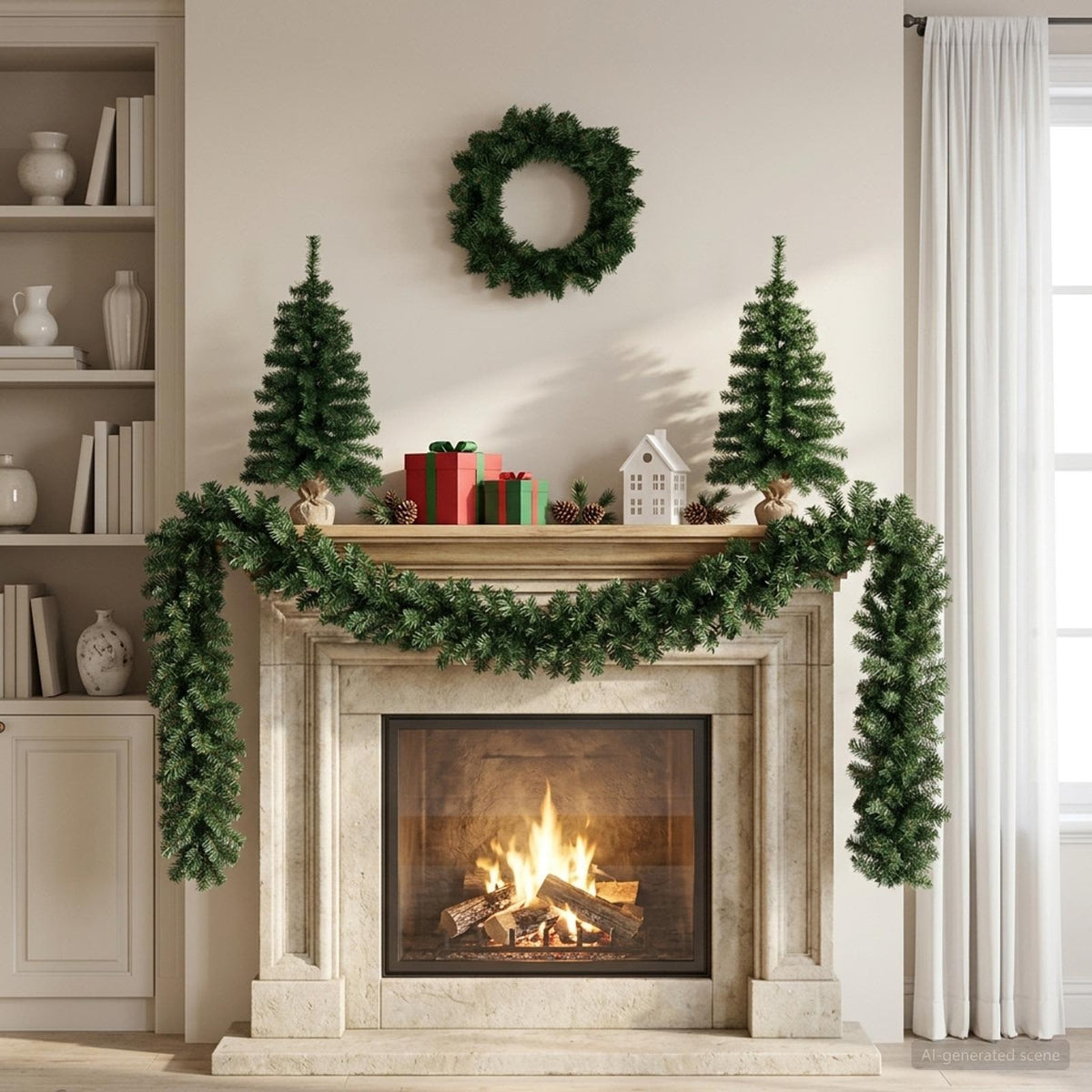 Mini Christmas Tree Set PVC Green 45 cm without LED