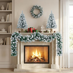 Mini Christmas Tree Set PVC White 45 cm without LED