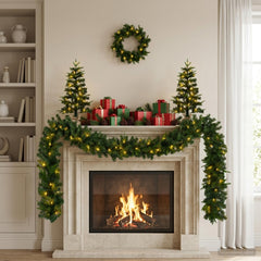 Mini Christmas Tree PVC and PE Green Green 45 cm with LEDs