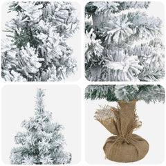 Mini Christmas Tree Set PVC White 90 cm without LED