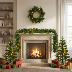 Mini Christmas Tree PVC and PE Green Green 90 cm with LEDs