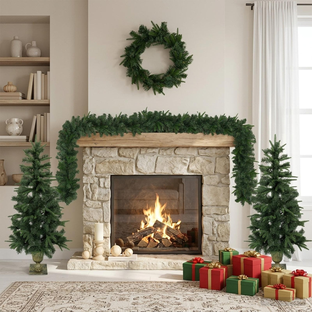 Mini Christmas Tree PVC and PE Green Green 120 cm without LED