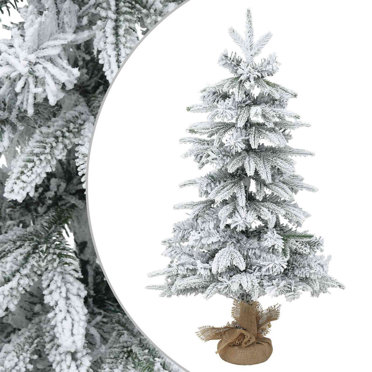 Mini Christmas Tree 90 cm PVC in Green and White, image 2
