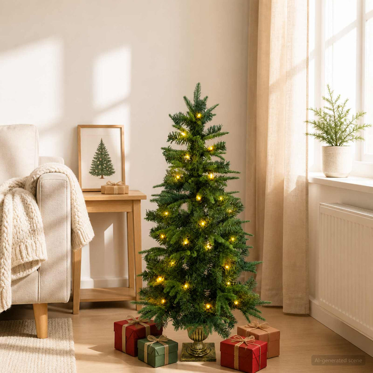 vidaXL Mini Christmas Tree PVC and PE