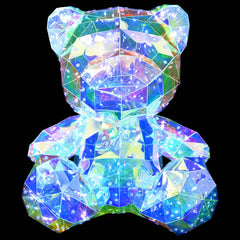 vidaXL Prismatic Iridescent LED Bear Multicolour 32 x 28 x 38 cm 3