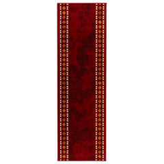Runner Rug FLORNES Woven 67 x 200 cm PP 7 mm Width 67 cm Length 200 cm Red diamonds