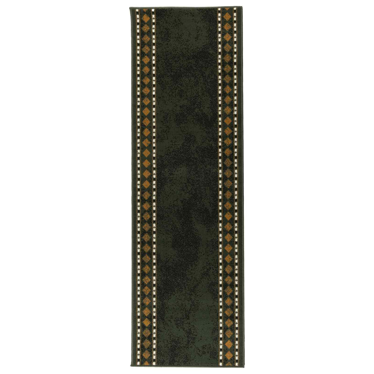 Runner Rug FLORNES Woven 67 x 200 cm PP 7 mm Width 67 cm Length 200 cm Green diamonds