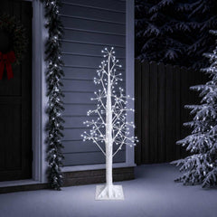 vidaXL Starburst Christmas Tree White 17 x 17 x 150 cm Plastic 1