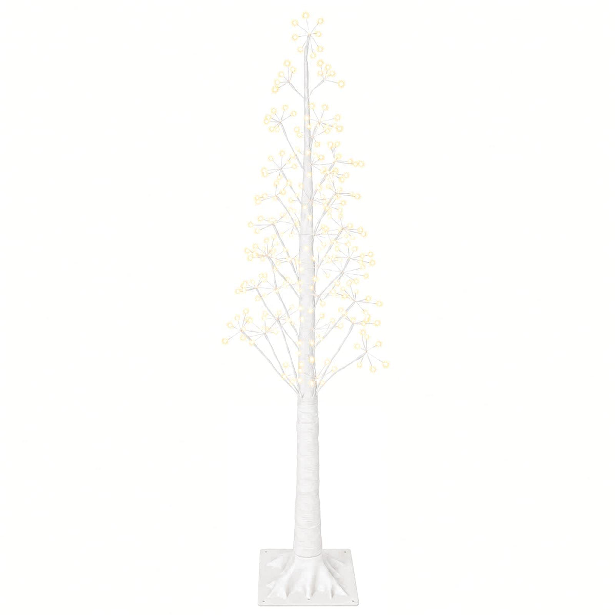 Starburst Christmas Tree White 17 x 17 x Plastic White (warm white)