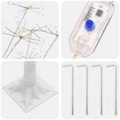 vidaXL Starburst Christmas Tree White 17 x 17 x 150 cm Plastic 5