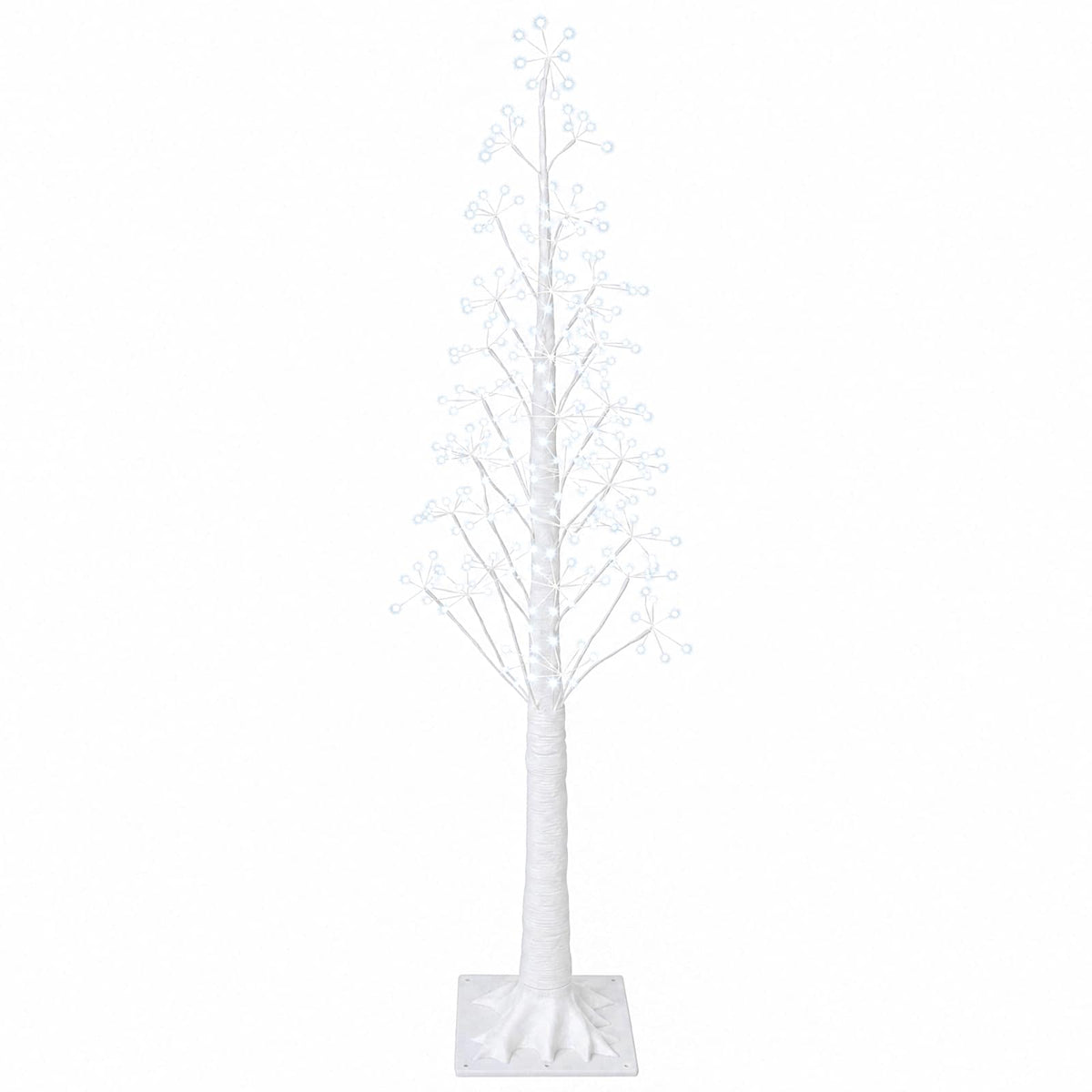 vidaXL Starburst Christmas Tree White 17 x 17 x 150 cm Plastic 2
