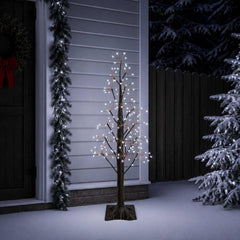 Starburst Christmas Tree White 17 x 17 x Plastic Brown (cold white)