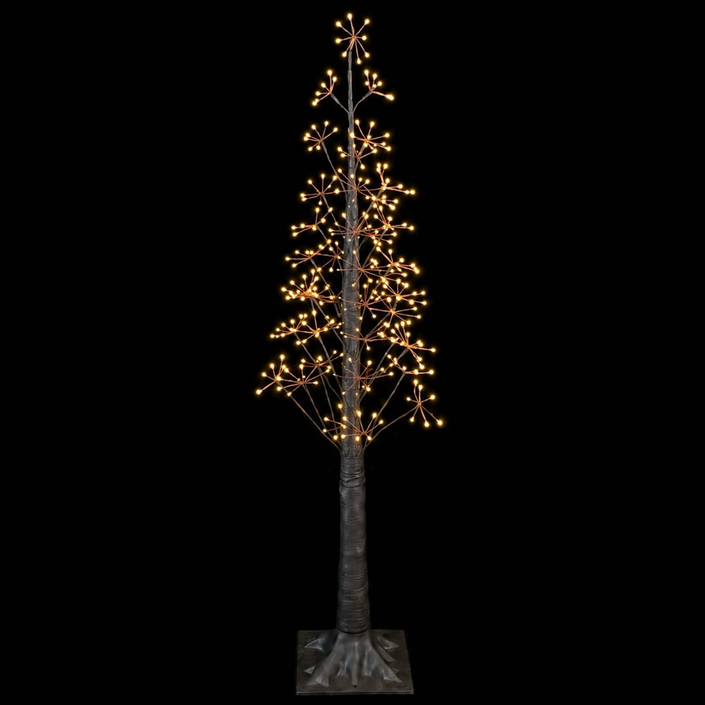 vidaXL Starburst Christmas Tree Brown 150 cm Plastic 304 LEDs 4