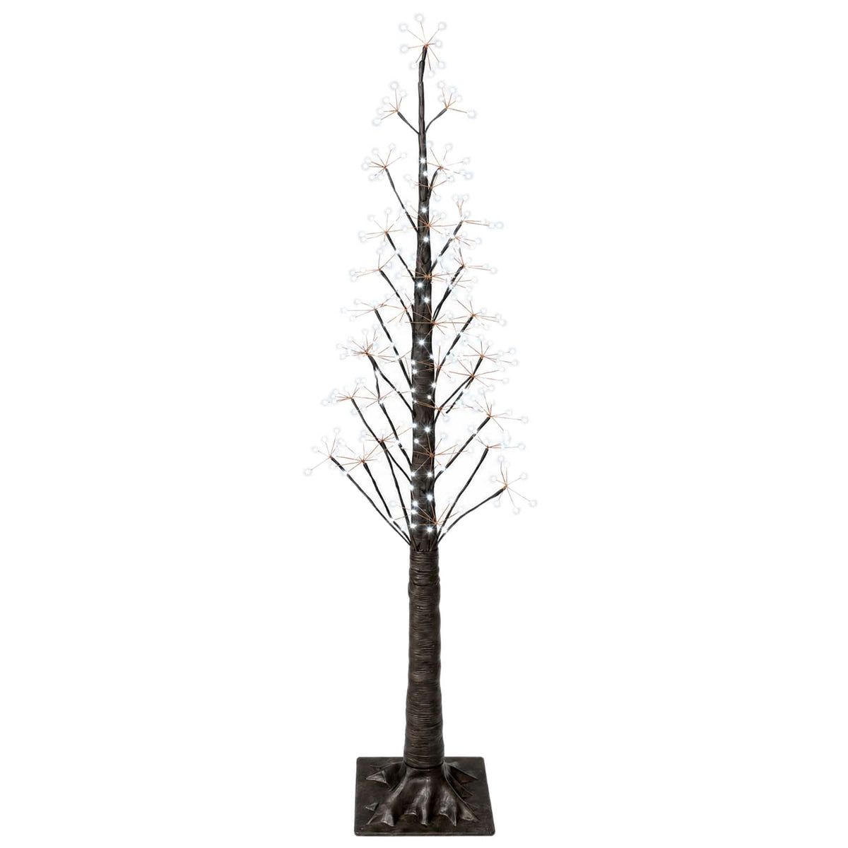 Starburst Christmas Tree White 17 x 17 x Plastic Brown (cold white)