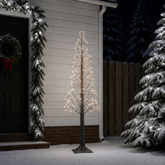 vidaXL Starburst Christmas Tree White 17 x 17 x Plastic