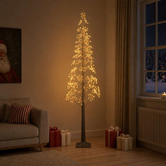 vidaXL Starburst Christmas Tree White 17 x 17 x Plastic