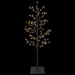 vidaXL Micro Birch Christmas Tree Black 18 x 18 x 120 cm Steel 4