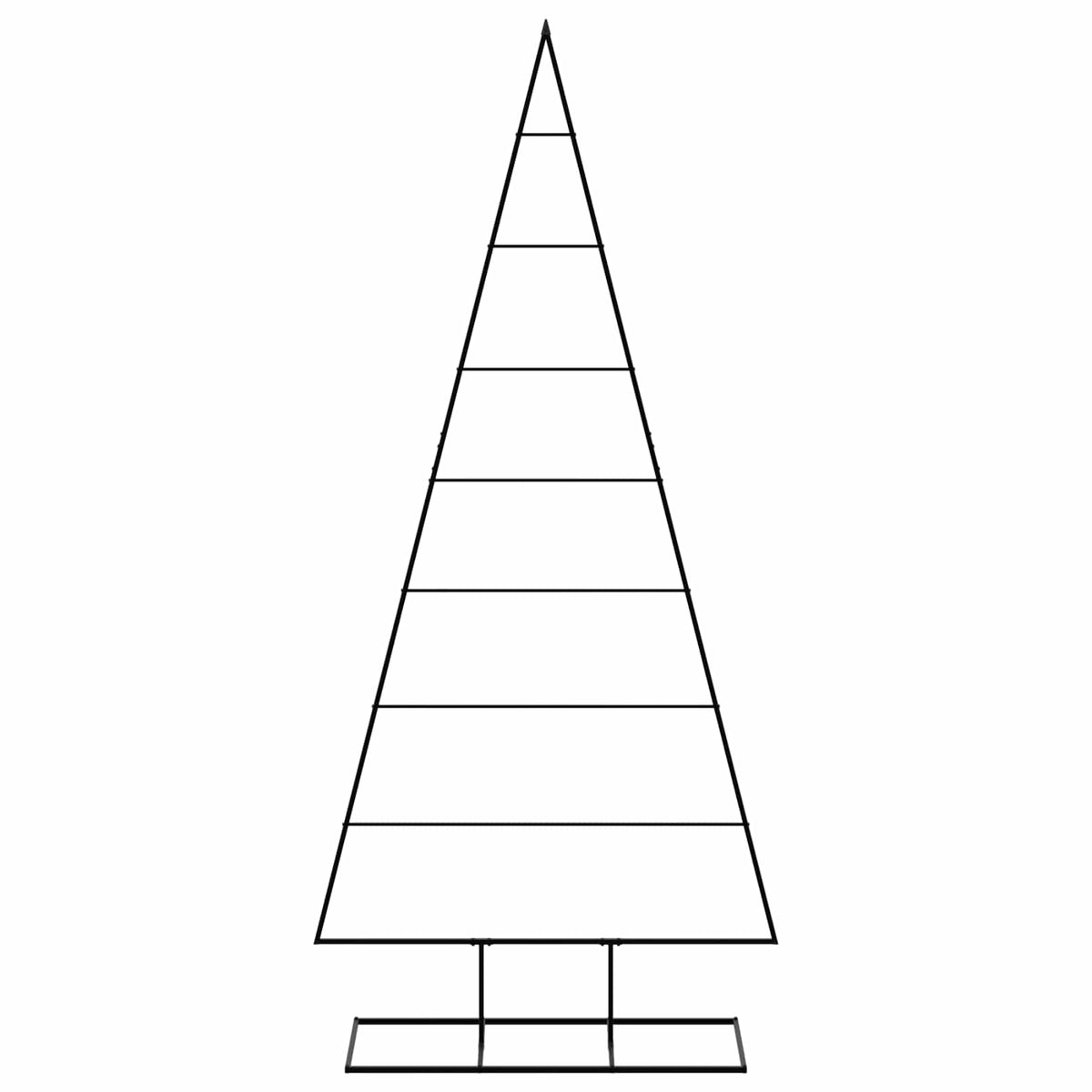 vidaXL Metal Christmas Tree KUOPIO 210 cm Metal Black 4