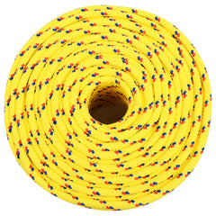 vidaXL Multipurpose Utility Rope 10 mm 100 m Yellow PP 645 kg Max Load 3