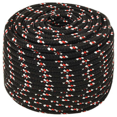 vidaXL Multipurpose Utility Rope 14 mm 100 m Black and Red PP 2