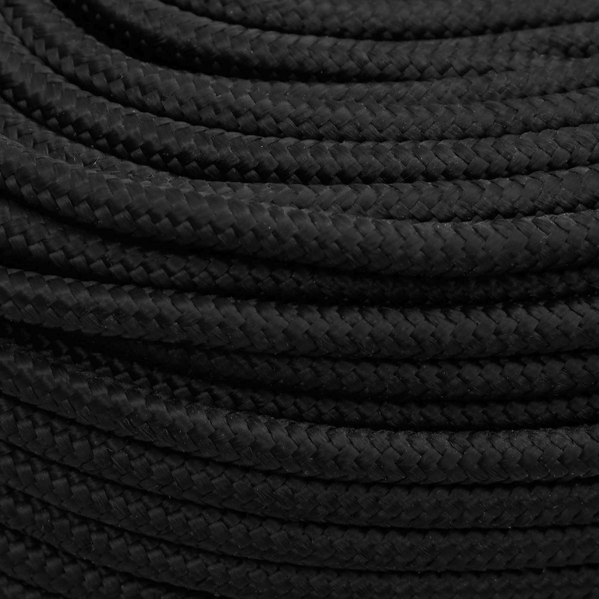 vidaXL Multipurpose Utility Rope 8 mm 100 m Black PP 420 kg Max Load 4