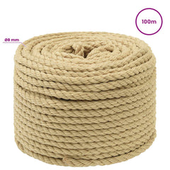 Multipurpose Utility Rope 8 mm 100 m Natural PP 420 kg Max Load, image 5