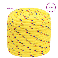 Multipurpose Utility Rope 18 mm 25 m Yellow PP 1995 kg Max Load, image 6
