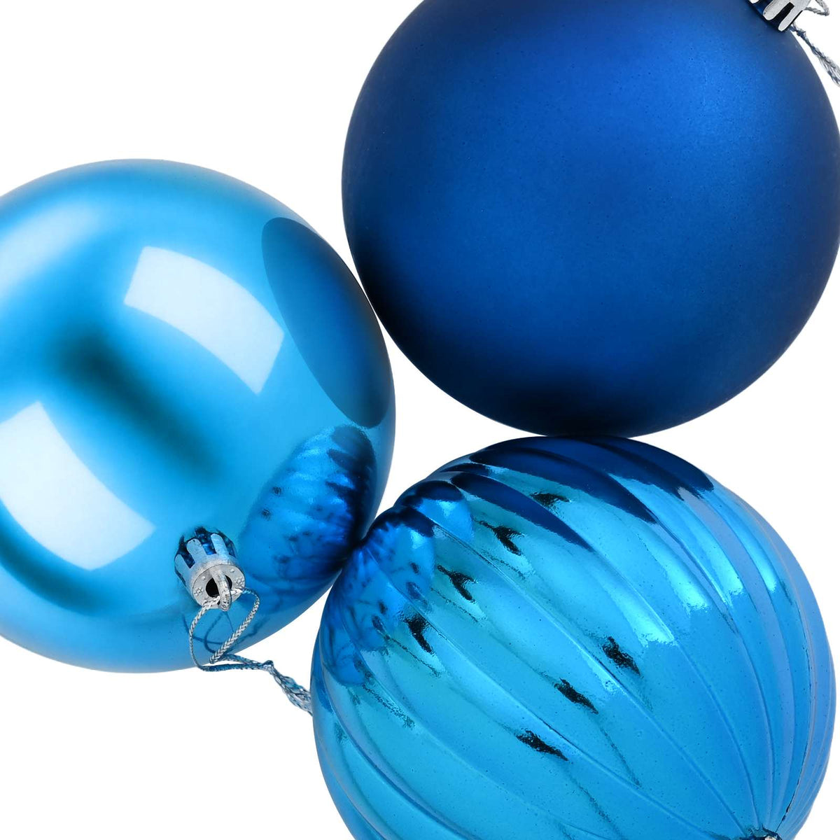 vidaXL Christmas Ball Set XXL 3 pcs Blue Dia. 25 cm Plastic 4