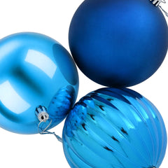 vidaXL Christmas Ball Set XXL 3 pcs Blue Dia. 25 cm Plastic 4
