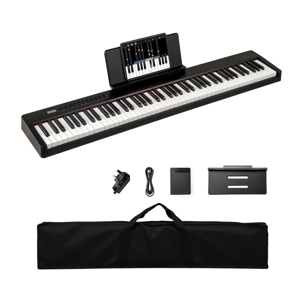 88 Keys Velocity-Sensitive Piano Keyboard in Black