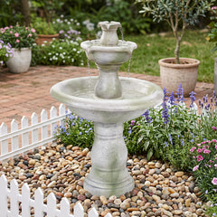 89 CM Large Waterfall Fountain Outside for Patio Lawn Yard Decoration