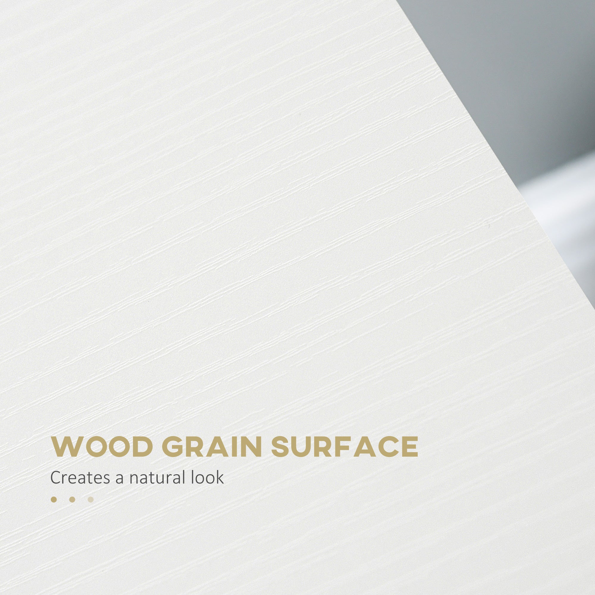 HOMCOM Modern Computer Desk, Home Office Table, Small Writing Desk with Storage Shelf, 90 x 50cm, White Wood Grain