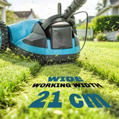 Outsunny 18V Cordless Lawnmower with 2 x 4Ah Batteries & Charger, Battery Lawn Mower with 21cm Cutting Width, 3 Cutting Heights