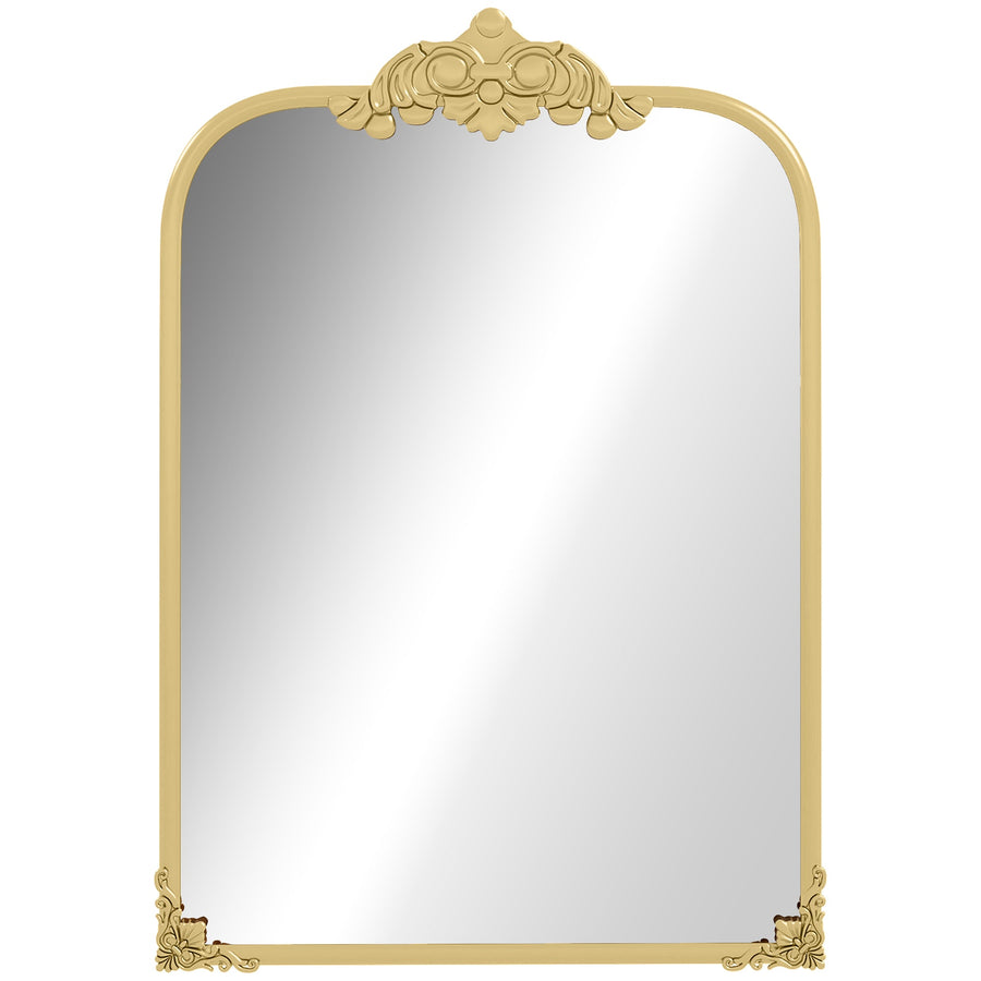 HOMCOM Wall Mirror, Decorative Baroque Mirror with Metal Frame, for Bedroom and Living Room, 60 x 87 cm, Gold Tone