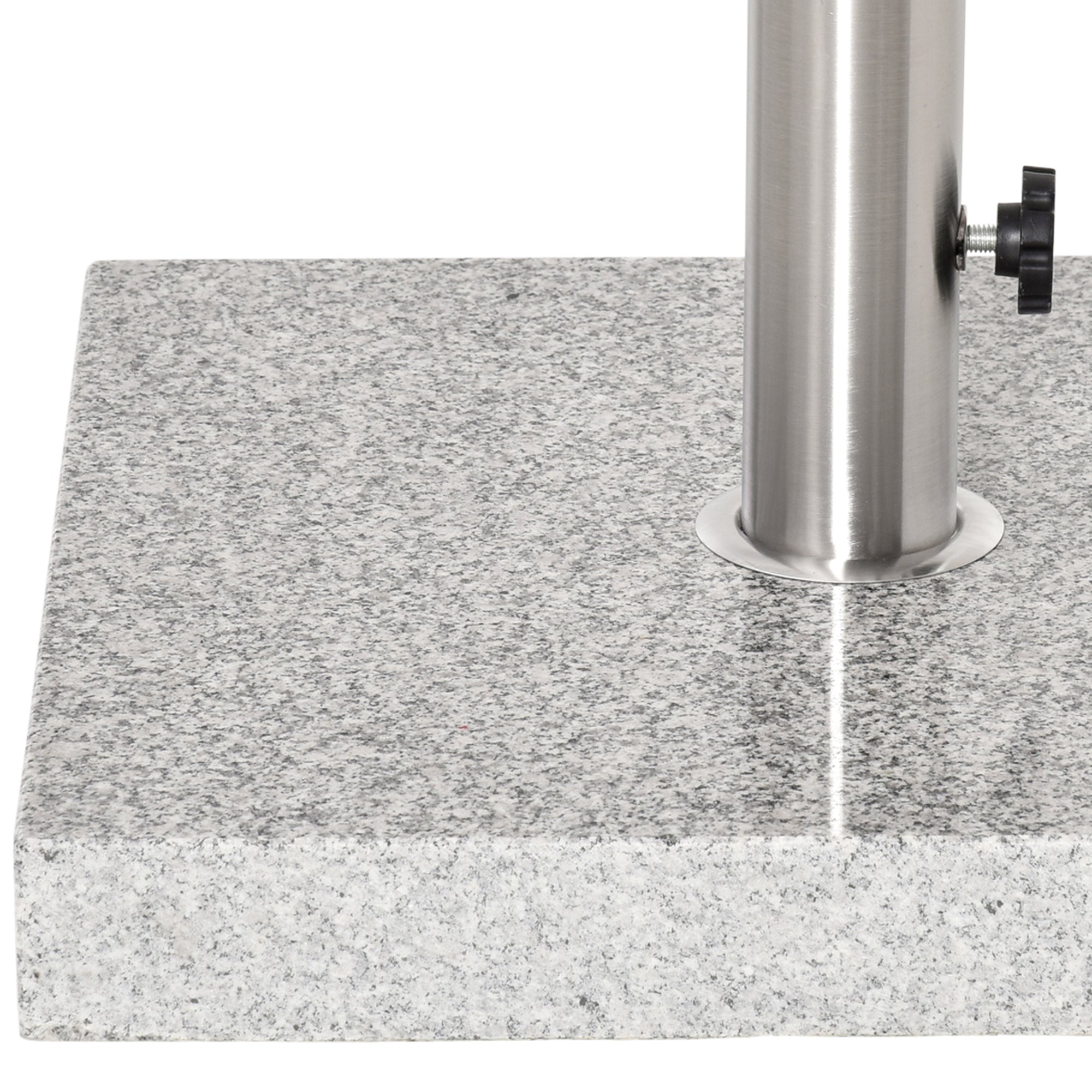 Outsunny 25kg Garden Umbrella Base Durable Parasol Holder Patio Furniture Outdoor Sunshade Marble Stand