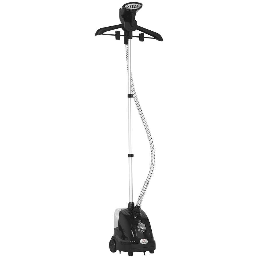 HOMCOM Clothes Steamer with Adjustable Pole Clothes Steamer 11 Steam Levels 41-110 cm Black