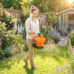 Outsunny Cordless Spreader, 3.3L Handheld Seed Spreader with Adjustable Scatter Width, Adjustable Flow, USB Charging Cable