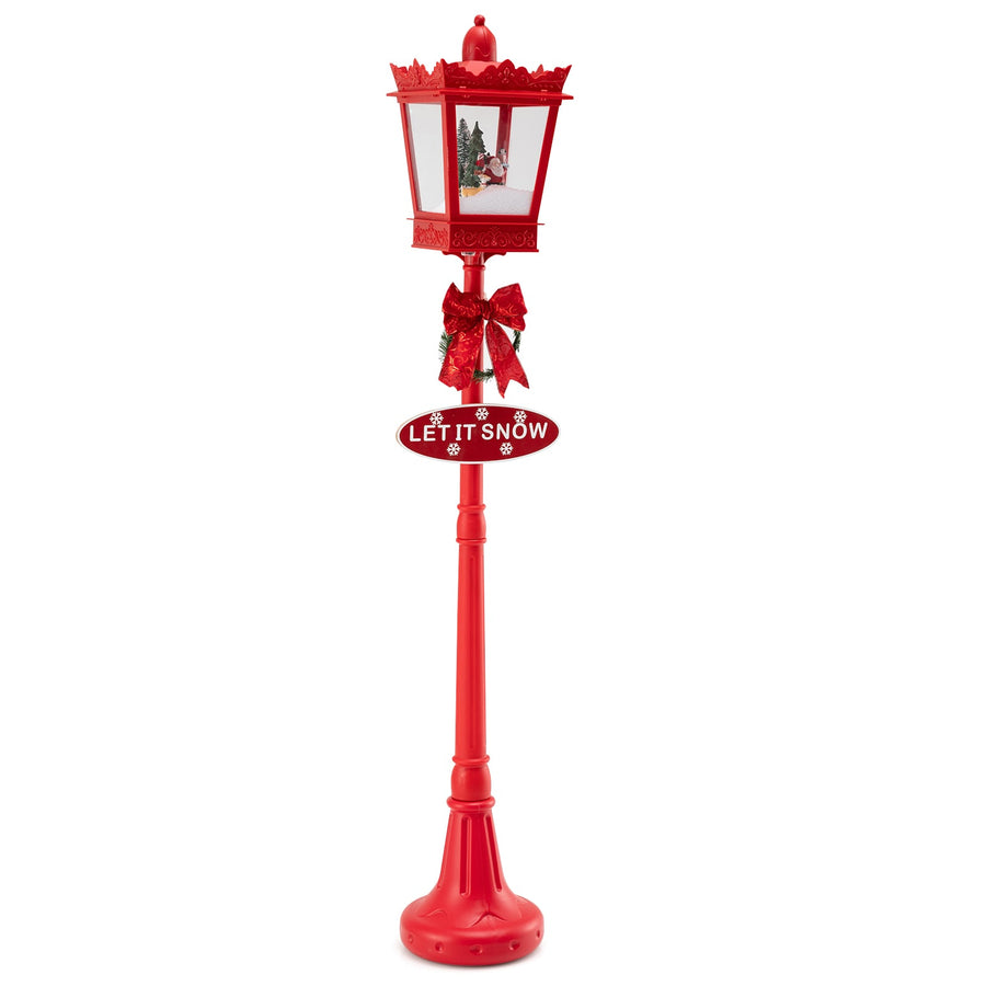 8 ft Musical Christmas Streetlight Xmas Lamp Post in Red
