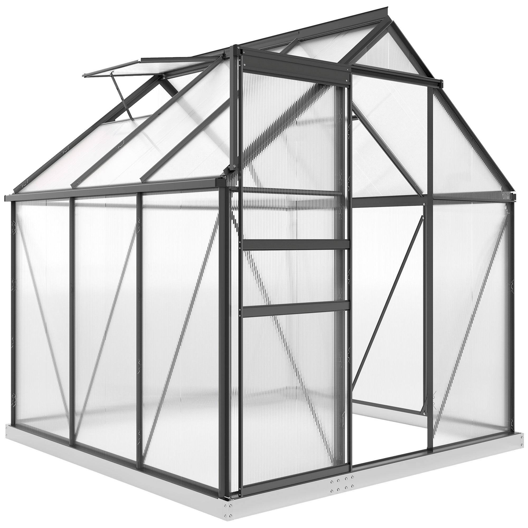 Outsunny 190 x 190cm Walk-In Polycarbonate Greenhouse