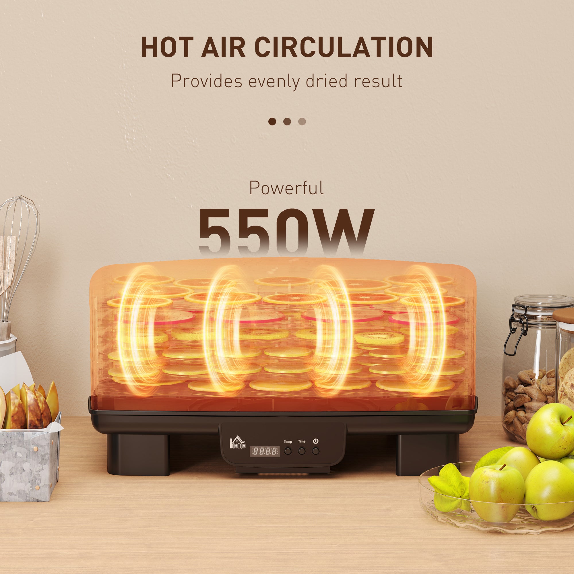 HOMCOM 40-70√¢‚Äû∆í Six-Tray Food Dehydrator - Black